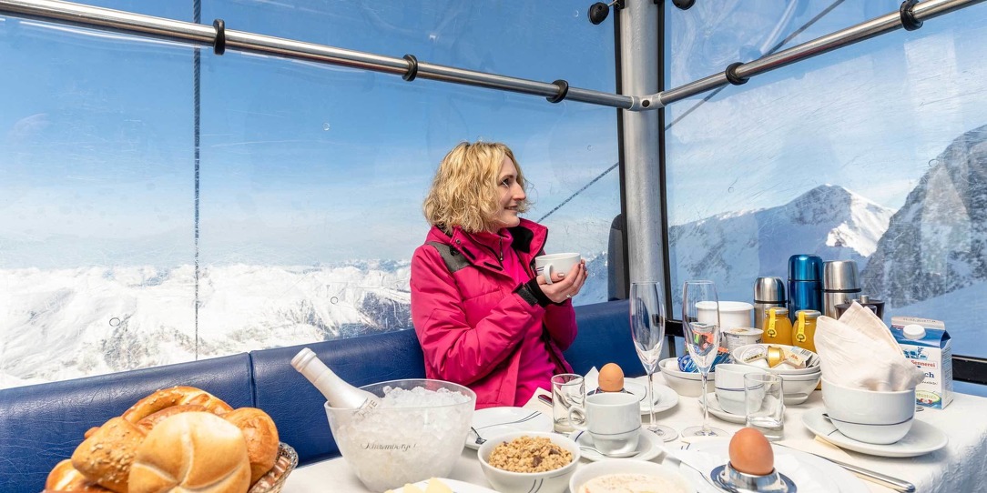 gondel breakfast hintertuxer gletscher