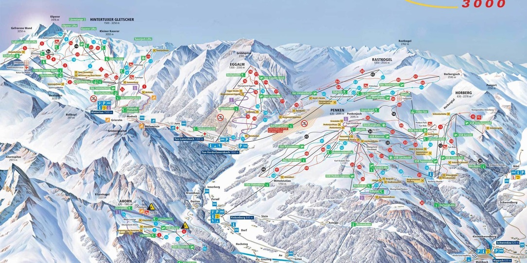 pistenplan zillertal 3000